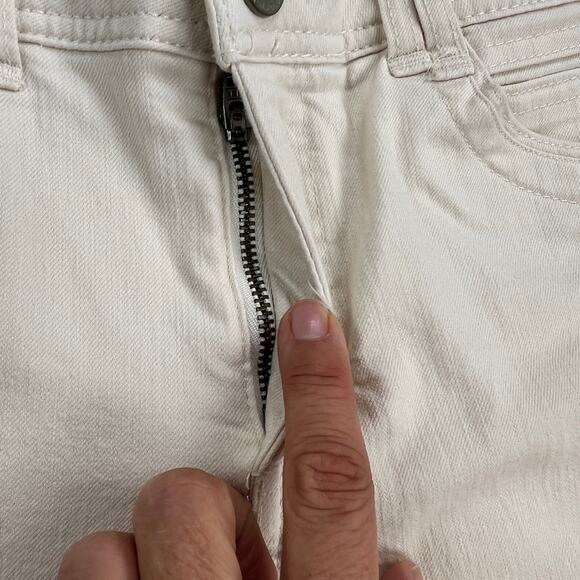 Democracy "Ab"Technology Winter White Mid Rise Ankle Tummy Control Jeans Size 6 - Picture 8 of 14